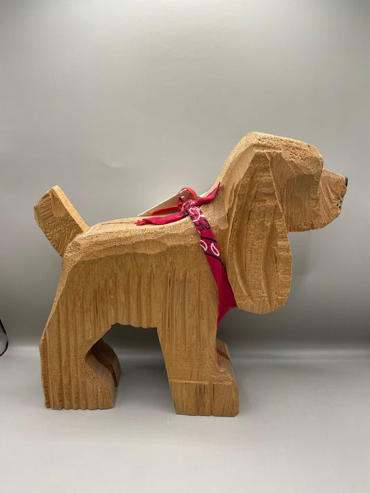 VINTAGE WOOD DECOR DOG