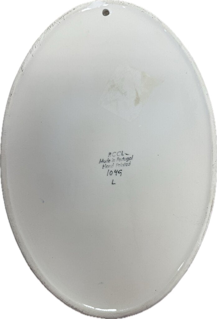 OVAL PORCELAIN FLORAL WALL HANGING