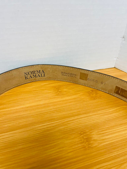 NORMA KAMALI CALFSKIN BELT 33 INCH LONG