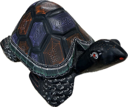 LACQUERED MANGO WOOD LONGEVITY TURTLE