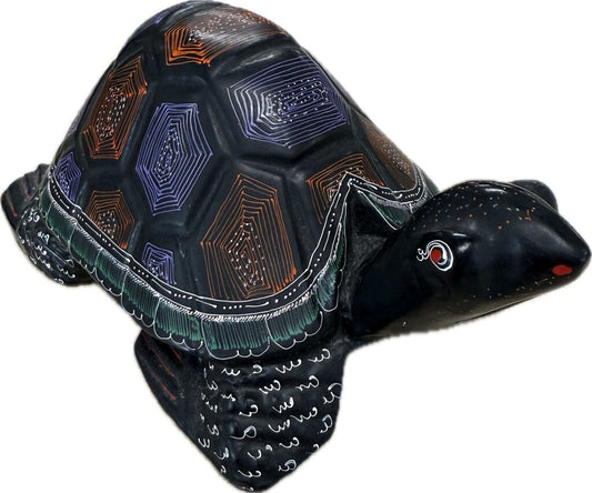 LACQUERED MANGO WOOD LONGEVITY TURTLE