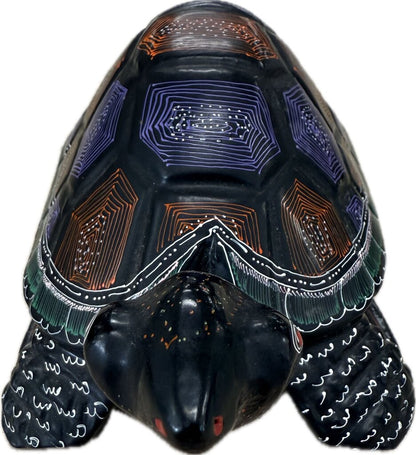 LACQUERED MANGO WOOD LONGEVITY TURTLE
