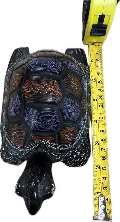 LACQUERED MANGO WOOD LONGEVITY TURTLE