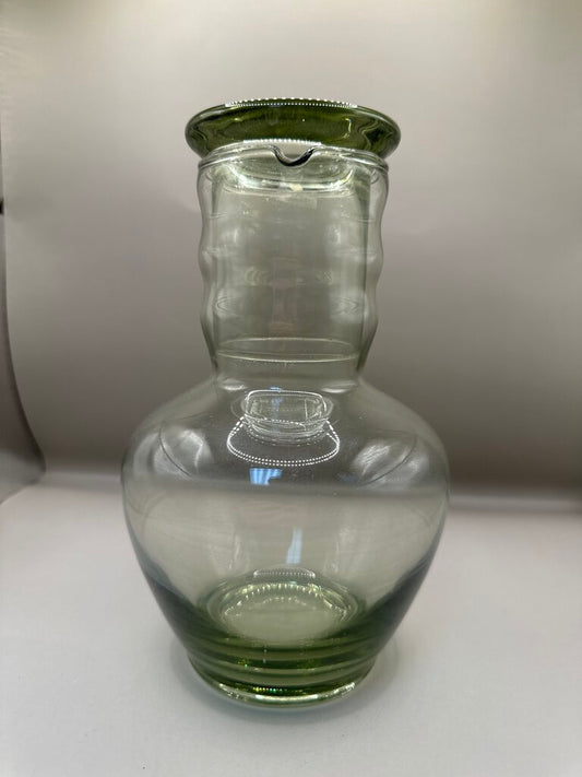 VINTAGE 1940's DUNBAR GLASS TUMBLE UP BEDSIDE WATER CARAFE PITCHER
