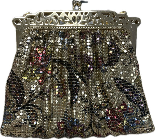 WHITING AND DAVIS VINTAGE GOLD METAL MESH BAG