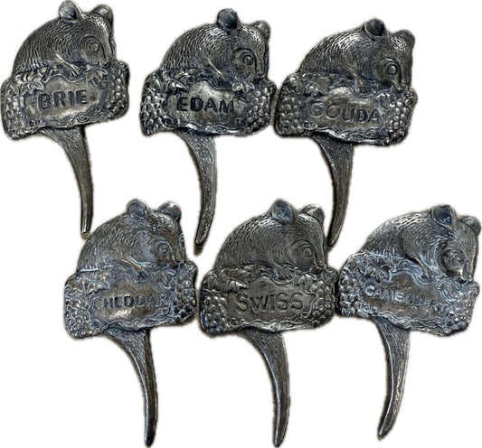 VINTAGE ARTHUR COURT CHEESE MARKERS SET OF 7