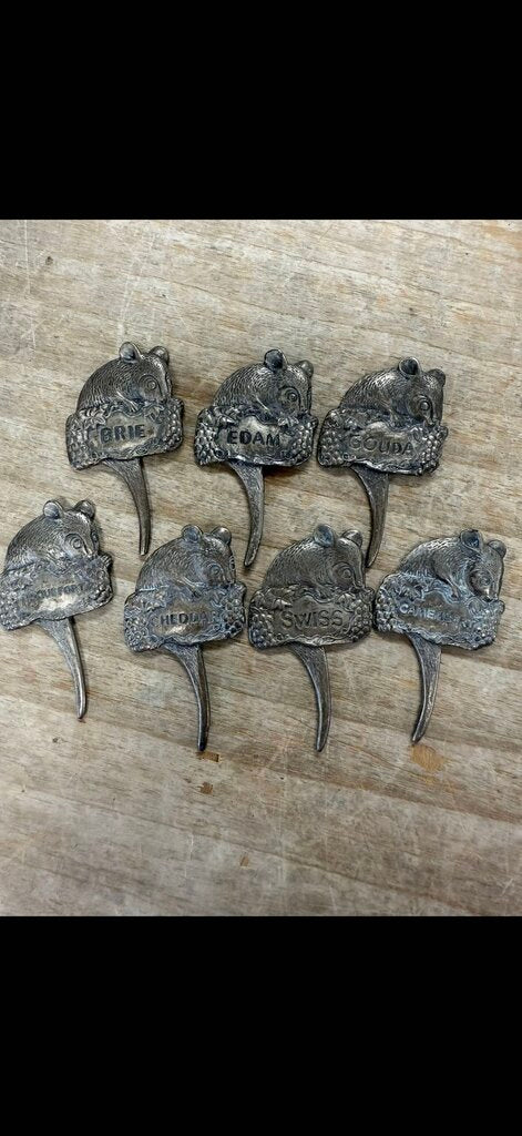 VINTAGE ARTHUR COURT CHEESE MARKERS SET OF 7