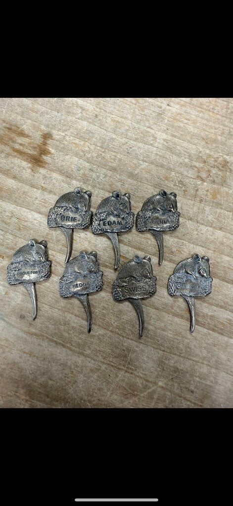 VINTAGE ARTHUR COURT CHEESE MARKERS SET OF 7