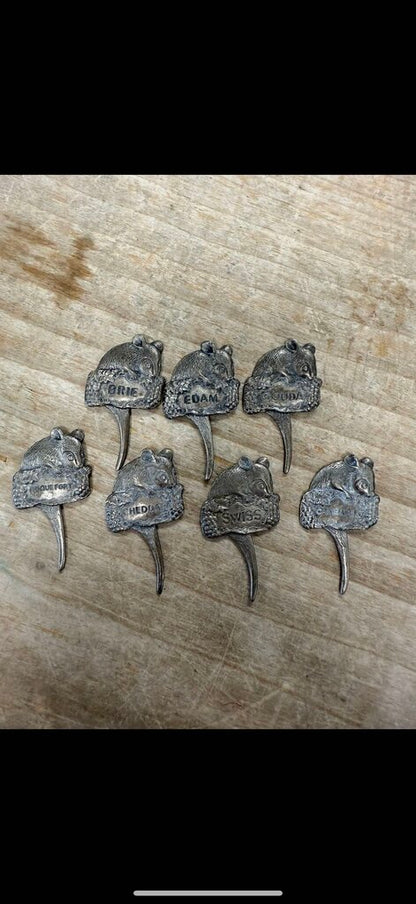 VINTAGE ARTHUR COURT CHEESE MARKERS SET OF 7