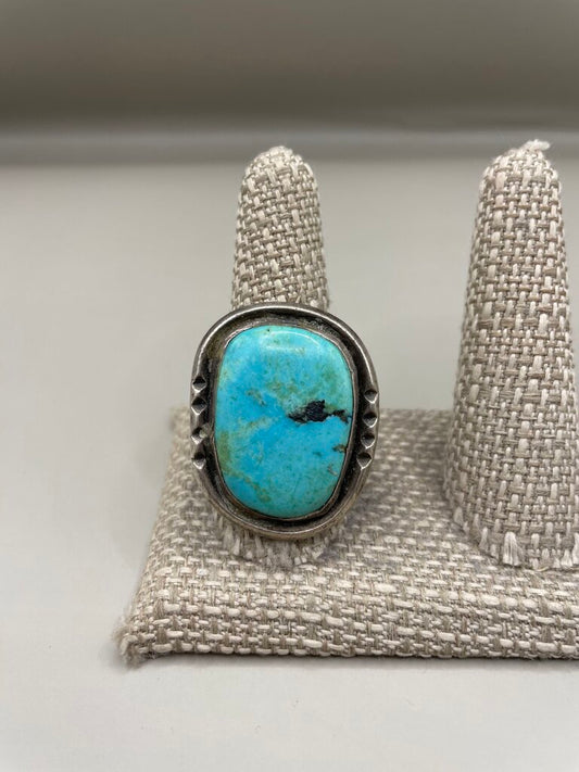 STERLING NATIVE AMERICAN TURQUOISE RING