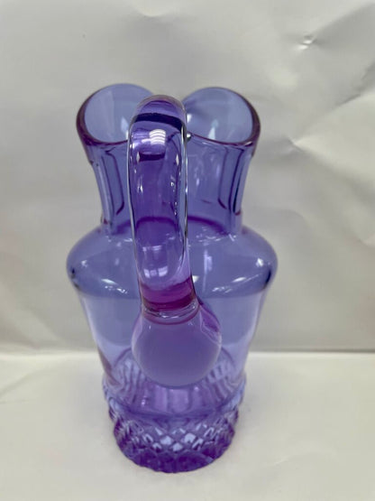 VINTAGE LILAC PURPLE CRYSTAL GLASS PITCHER