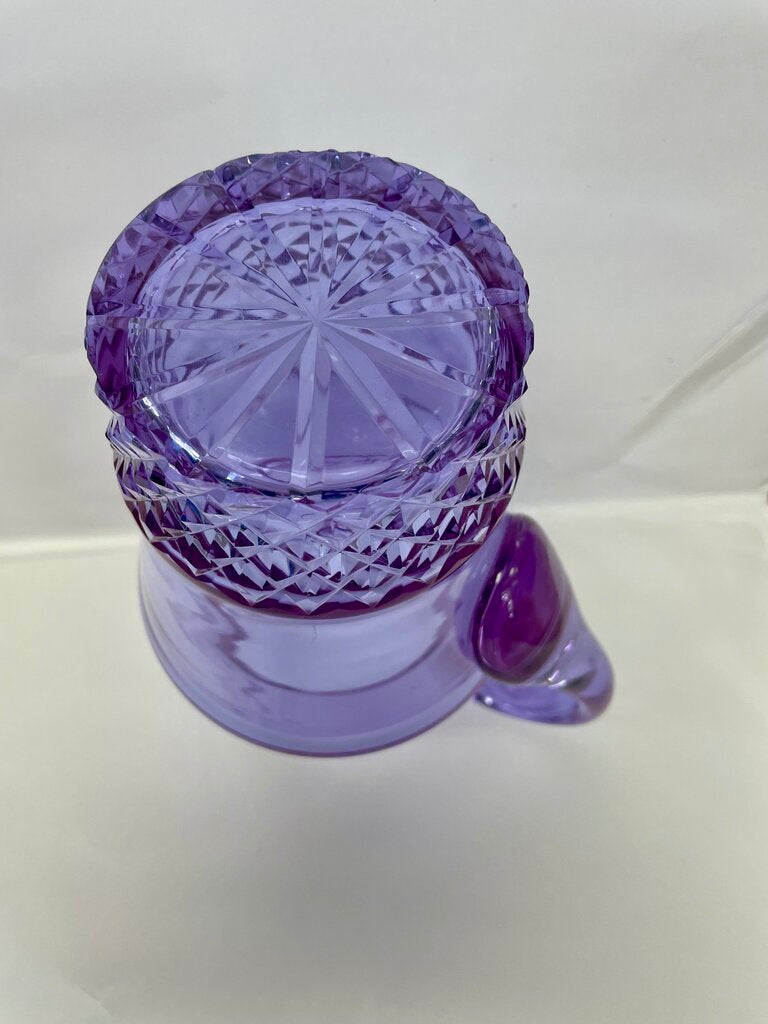 VINTAGE LILAC PURPLE CRYSTAL GLASS PITCHER