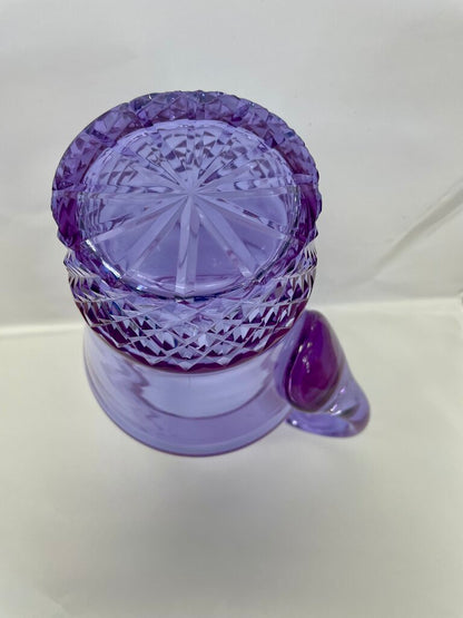 VINTAGE LILAC PURPLE CRYSTAL GLASS PITCHER