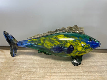 LARGE GLASS FISH SCULPTURE AS IS