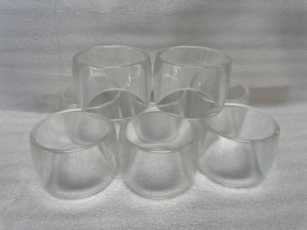 ACRYLIC ROUND NAPKIN RING HOLDER SET OF 8