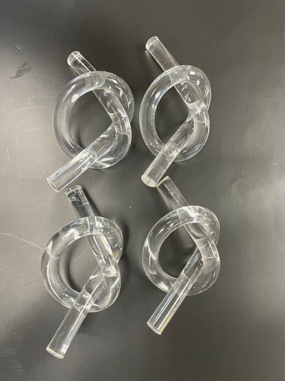 DOROTHY THORPE PRETZEL KNOT NAPKIN RING HOLDER SET OF 4