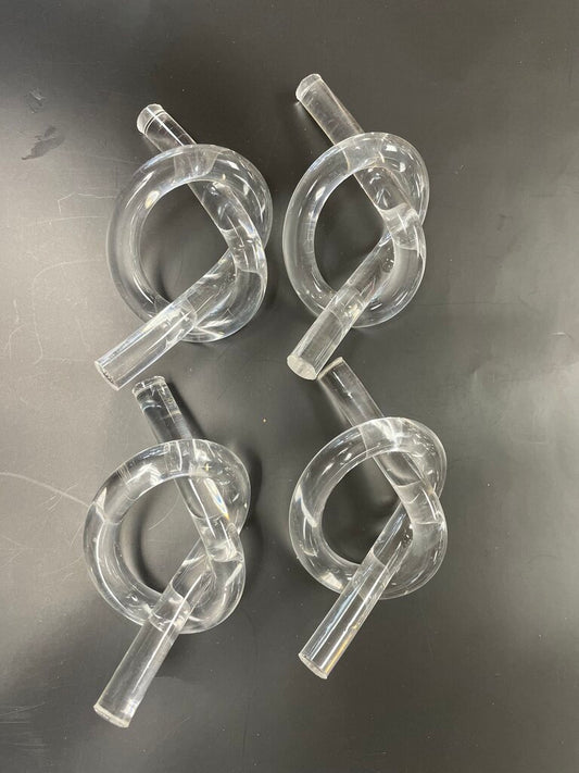 DOROTHY THORPE PRETZEL KNOT NAPKIN RING HOLDER SET OF 4