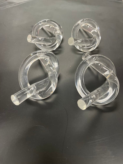 DOROTHY THORPE PRETZEL KNOT NAPKIN RING HOLDER SET OF 4