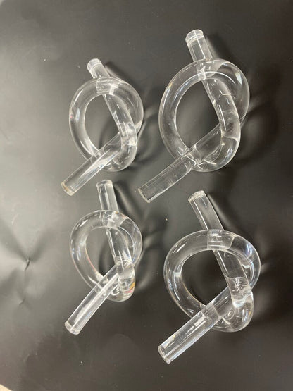 DOROTHY THORPE PRETZEL KNOT NAPKIN RING HOLDER SET OF 4