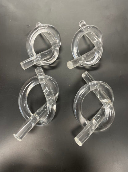 DOROTHY THORPE PRETZEL KNOT NAPKIN RING HOLDER SET OF 4