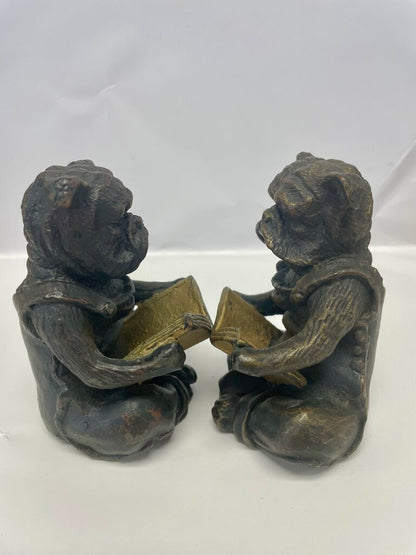 CAST IRON BOXER BOOKENDS