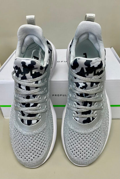 APL ANIMAL PRINT AND SILVER SNEAKERS NEW