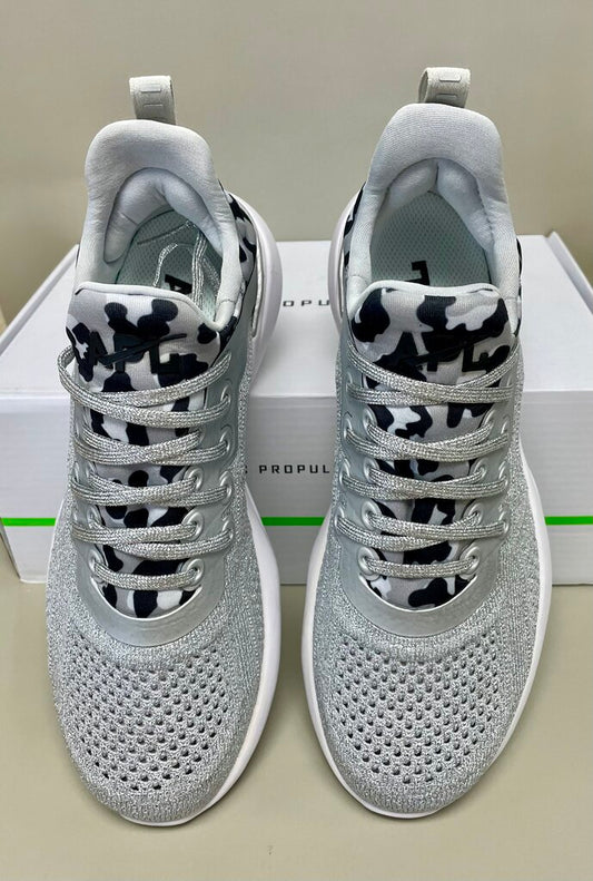 APL ANIMAL PRINT AND SILVER SNEAKERS NEW