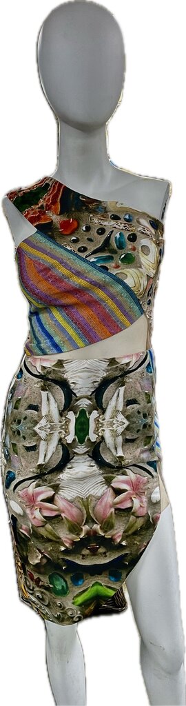 ECLIPTICA DRESS CUSTOM MADE COUTURE DRESS 30 IN BUST 24 IN WAIST