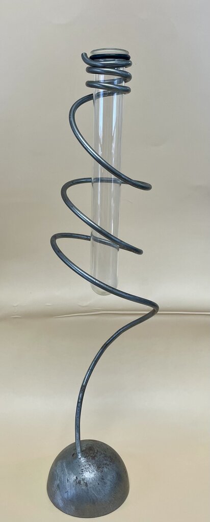 SIGNED METAL ART BUD VASE