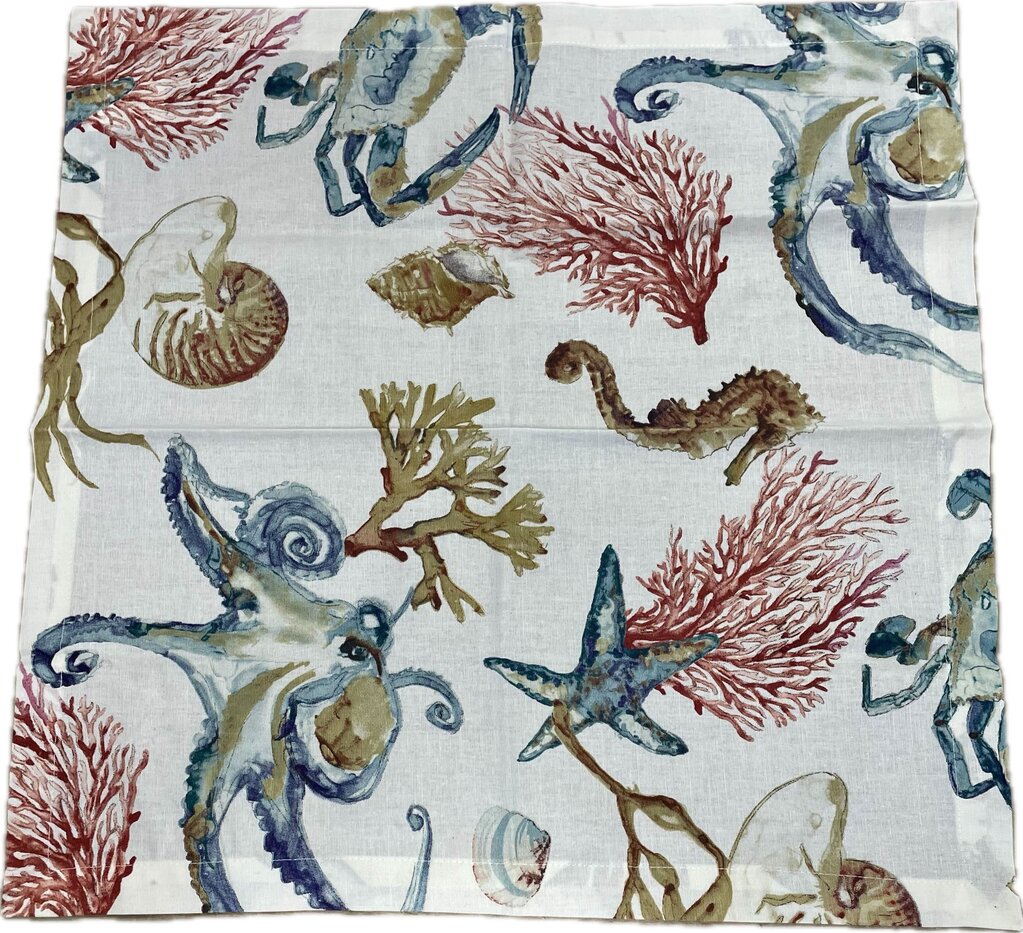 COASTAL POTTERYBARN NAPKINS SET OF 8