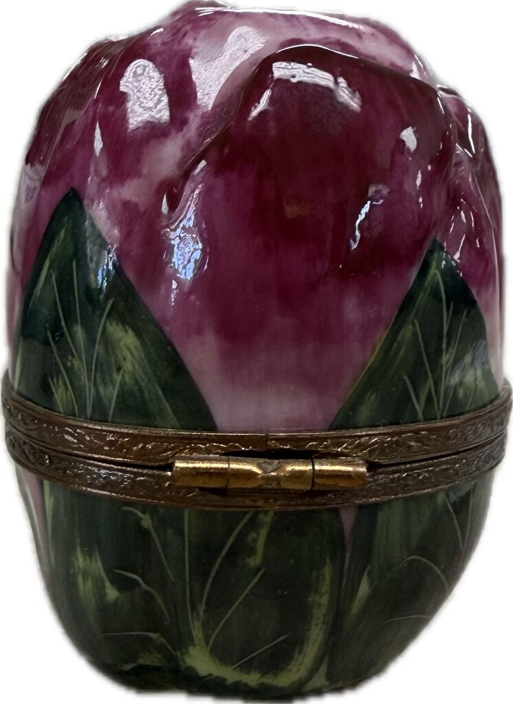 VINTAGE LIMOGES ROSEBUD PORCELAIN PILL BOX