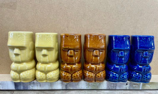 SET OF 6 TIKI SHOT GLASSES