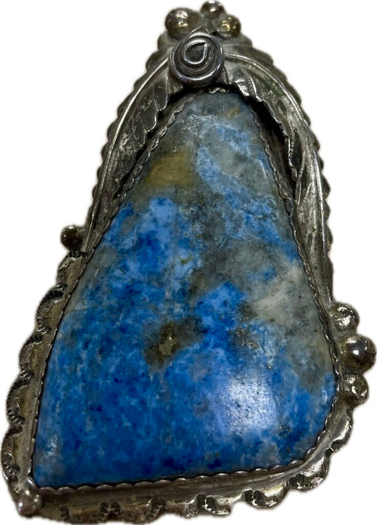 RARE KINGMAN TURQUOISE STERLING SILVER PENDANT