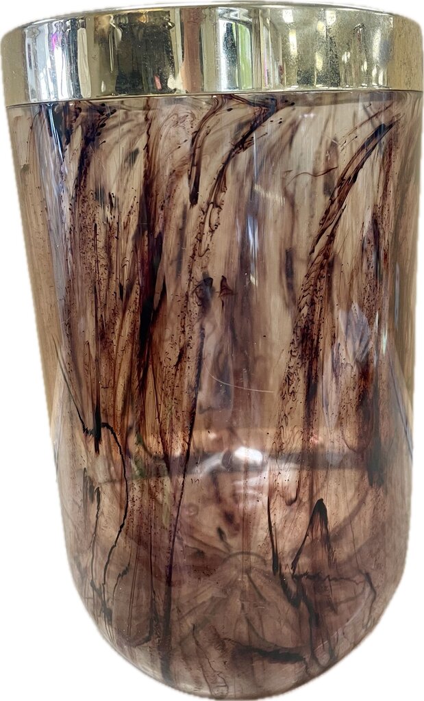 CHRISTIAN DIOR FAUX TORTOISE LUCITE WASTEPAPER BASKET WITH 22 KT GOLD PLATED RIM