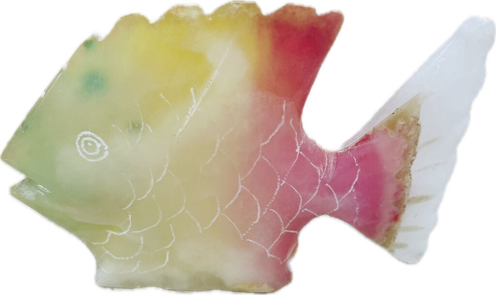 COLORFUL ONYX CARVED FISH