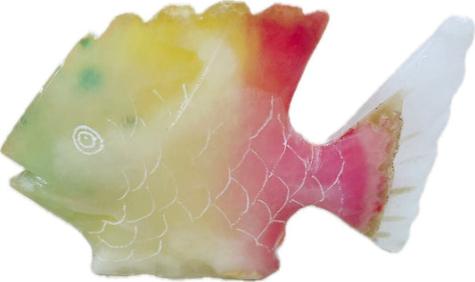 COLORFUL ONYX CARVED FISH