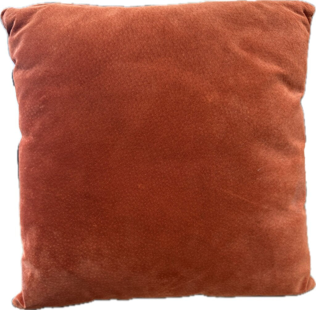 RUST SUEDE PILLOW 11x11