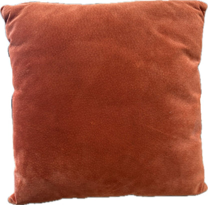 RUST SUEDE PILLOW 11x11