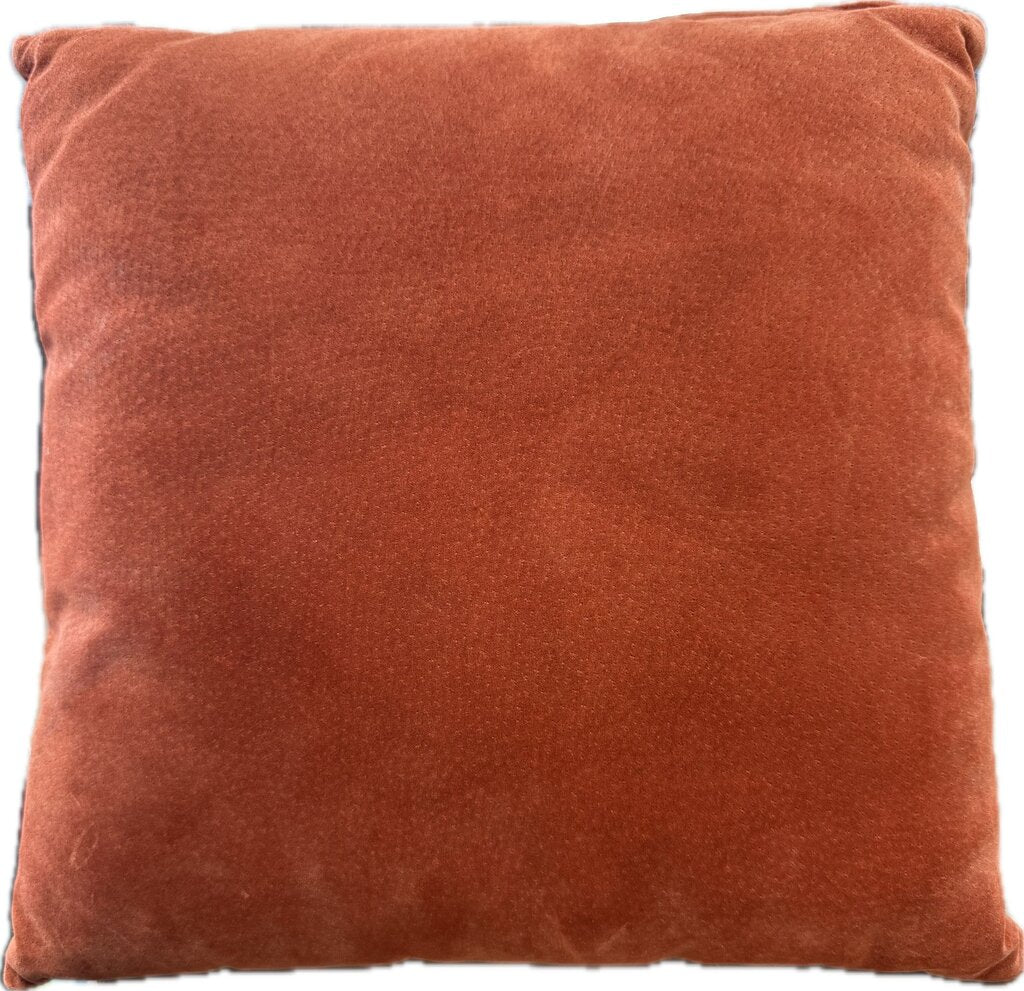 RUST SUEDE PILLOW 11x11