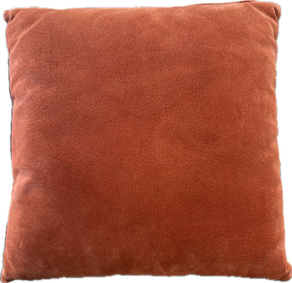 RUST SUEDE PILLOW 11x11