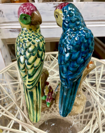 ART DECO MAJOLICA BIRDS SET OF 2