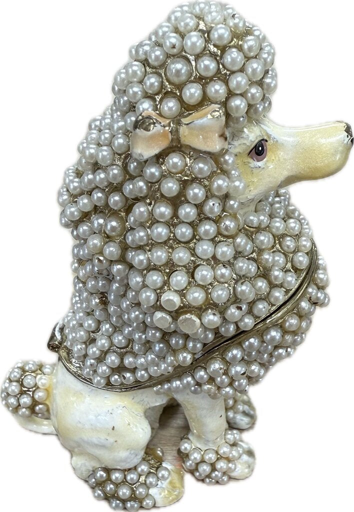 CIEL WHITE POODLE TRINKET BOX