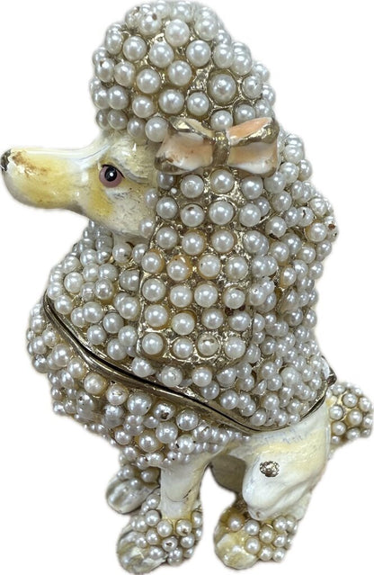 CIEL WHITE POODLE TRINKET BOX