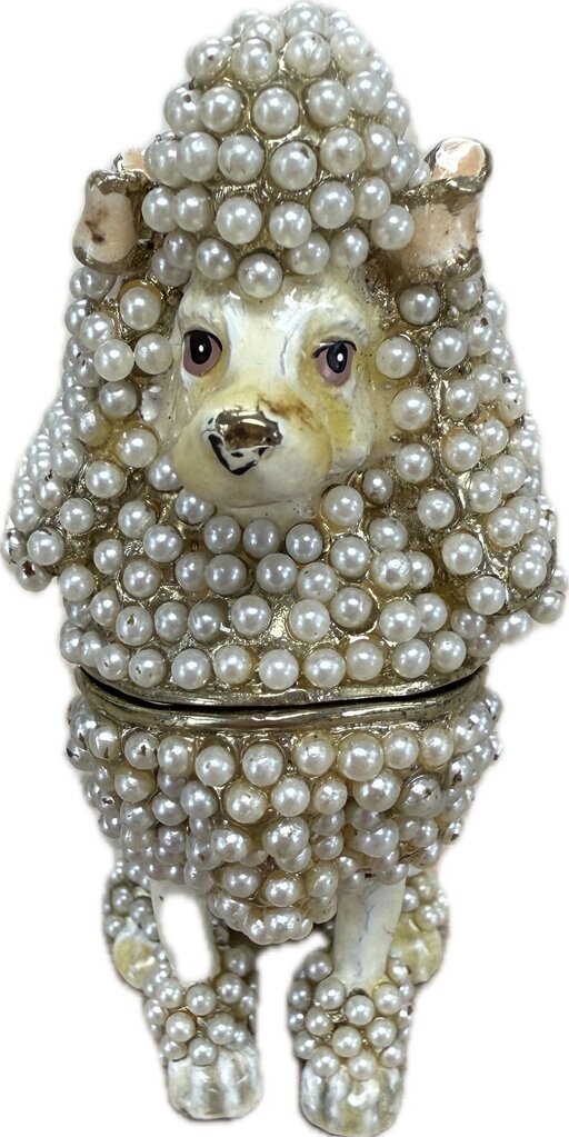 CIEL WHITE POODLE TRINKET BOX