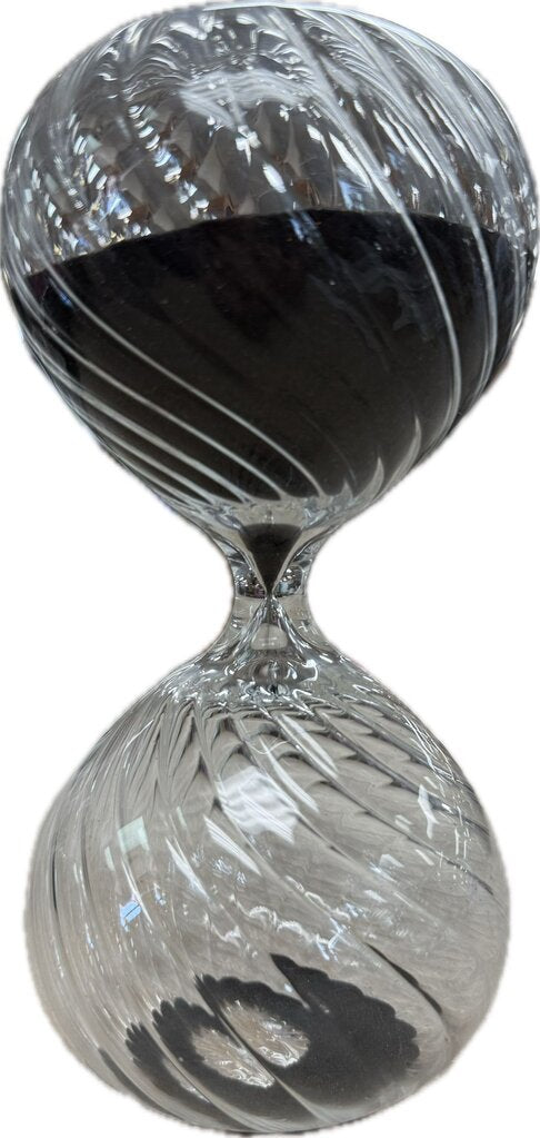 MODERN SWIRL BLACK SAND GLASS TIMER