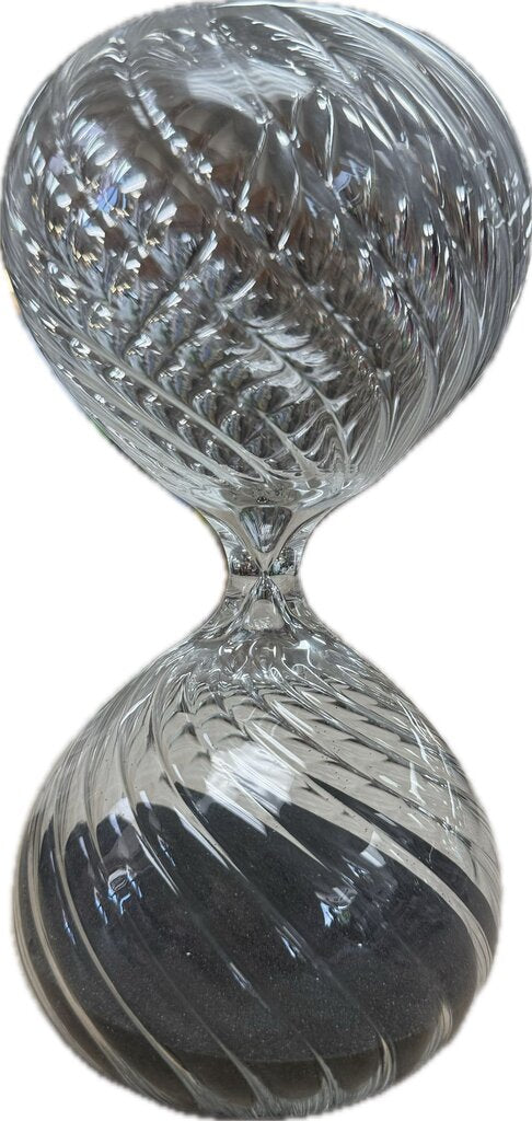 MODERN SWIRL BLACK SAND GLASS TIMER