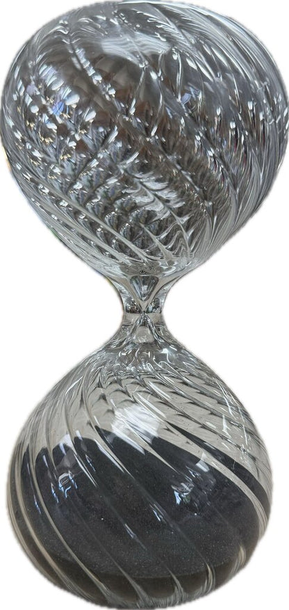 MODERN SWIRL BLACK SAND GLASS TIMER