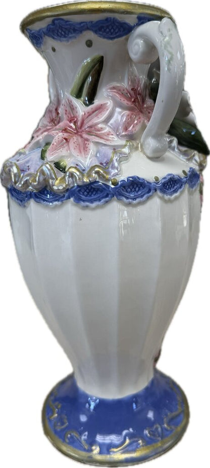 CERAMIC FLOWER JUG VASE