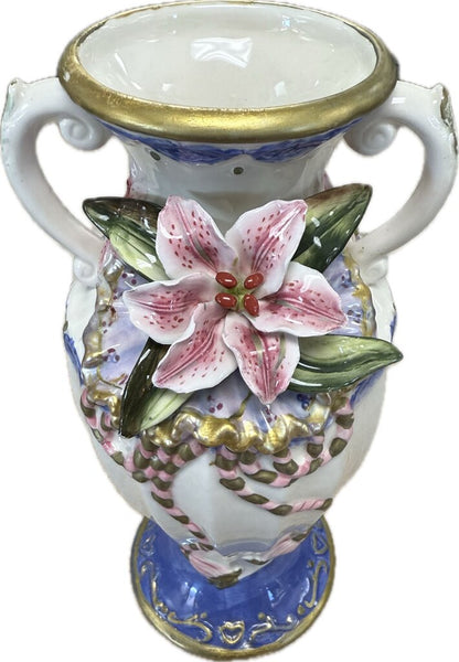 CERAMIC FLOWER JUG VASE