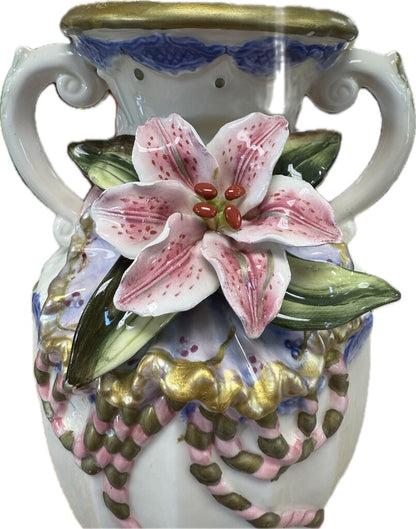 CERAMIC FLOWER JUG VASE